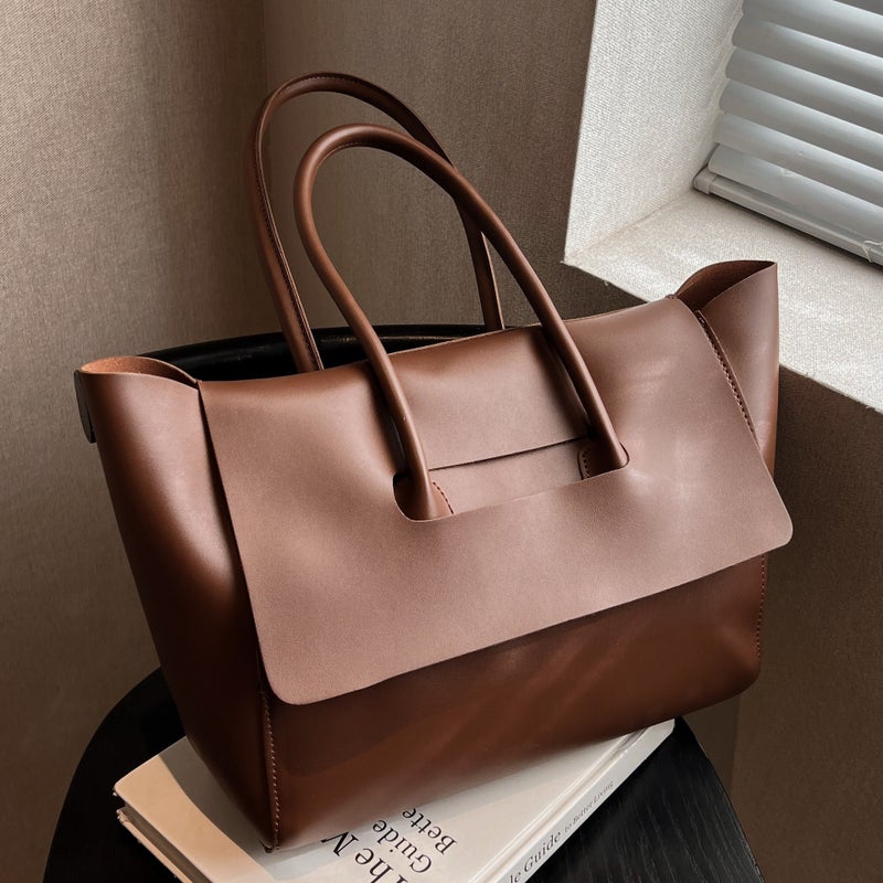 Women's Shoulder Bag Tote PU Leather Large Capacity - Image 1