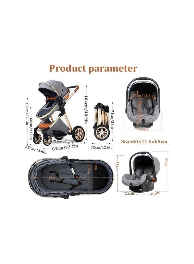Baby Life Newborn Baby Stroller 3 In 1 Rain Cover Mosquito Net Backpack - Image 2