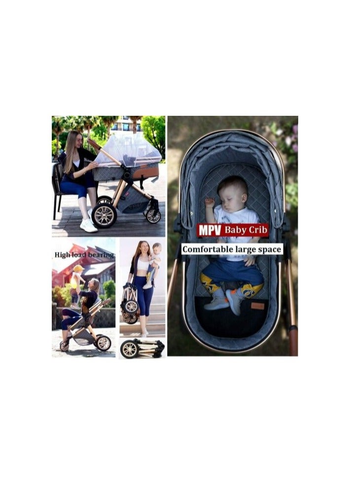 Baby Life Newborn Baby Stroller 3 In 1 Rain Cover Mosquito Net Backpack - Image 3