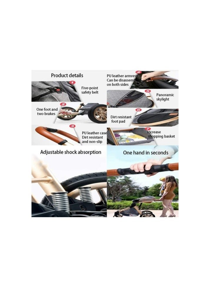 Baby Life Newborn Baby Stroller 3 In 1 Rain Cover Mosquito Net Backpack - Image 4