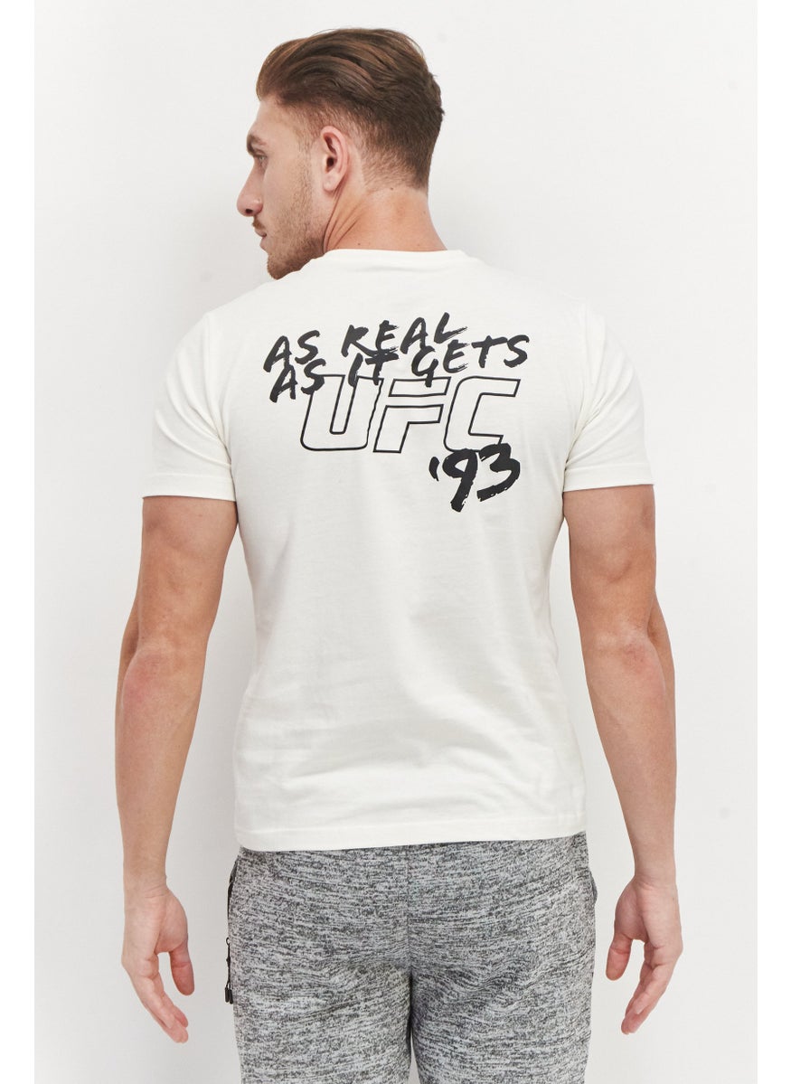 Ufc - Men Sportswear Fit Short Sleeve Outdoor T-Shirt, Off White - Image 1