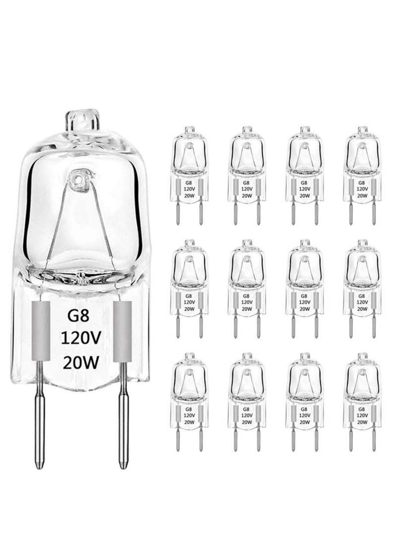 KASTWAVE 12 Pack G8 Halogen Light Bulbs JCD Type Under Cabinet Puck Lamp Undercabinet Microwave Oven Stove Top Kitchen  - Image 1