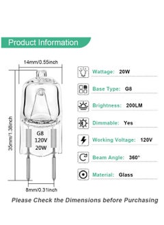 KASTWAVE 12 Pack G8 Halogen Light Bulbs JCD Type Under Cabinet Puck Lamp Undercabinet Microwave Oven Stove Top Kitchen  - Image 3
