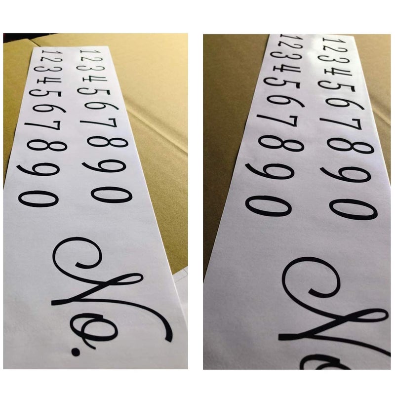 BATTOO Mailbox Numbers Sticker Decal Die Cut Script Black No. Self Adhesive 4 Sets Vinyl Number Black for Mailbox, Signs, Window, Door, Cars, Trucks, Home, Business, Address Number, Indoor or Outdoor - Image 2