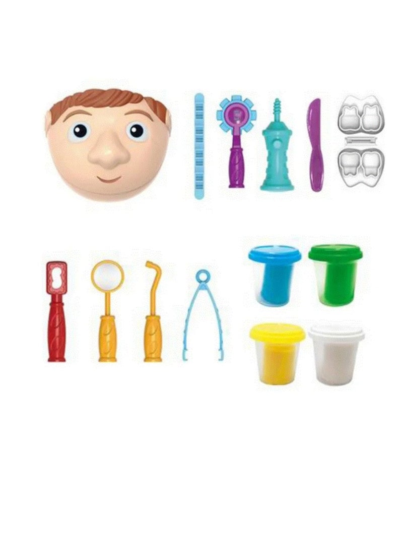 🦷 مجموعة طبيب الأسنان – لعبة العجين التفاعلية للأطفال (14 قطعة) نوع اللعبة: مجموعة تعليمية وتقمص أدوار – عدد اللاعبين: لاعب واحد أو أكثر – الفئة العمرية: من 3 سنوات فأكثر – النمط: لعبة طبيب أسنان – الموضوع: تقمص الأدوار، العناية بالأسنان، الإبداع - Image 2