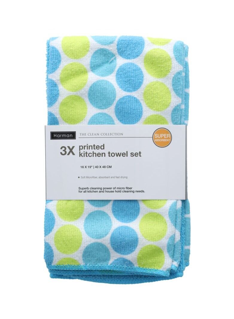 Harman 3-Piece Kitchen Towel Set Multicolor 40x48cm