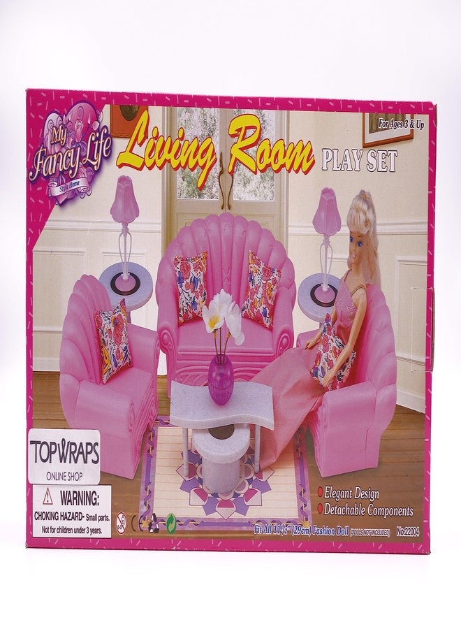 Gloria Dollhouse Furniture Living Room Playset - Image 1