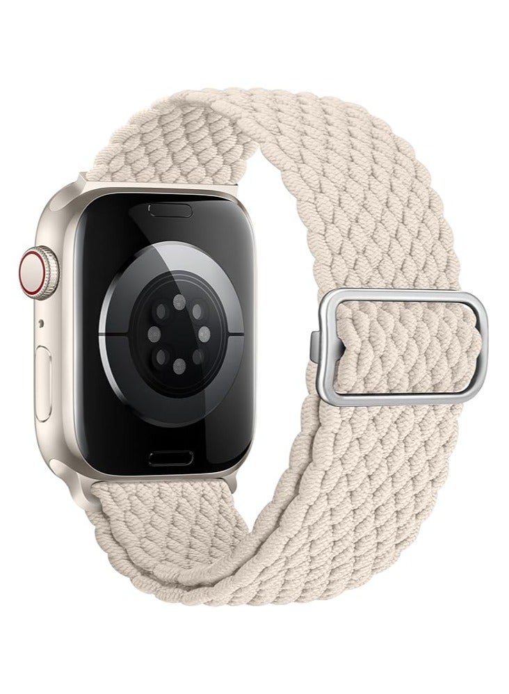 OLYSON 2Pcs Stretchy Solo Loop Compatible with Apple Watch Band 42mm 44mm 45m 46mm 49mm for Women Men,Sport Breathable Nylon Braided Wristband for iWatch Series 10 9 8 7 6 SE 5 4 3 Ultra 2 1 - Image 2