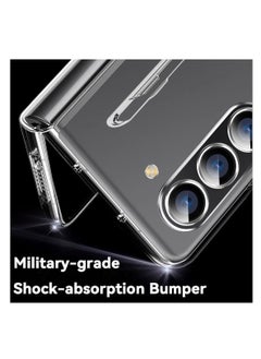 Aookay Compatible with Samsung Galaxy Z Fold 6 Phone Case with Pen Holder and Pen, Built-in Screen Protector, Anti-yellowing Full Protection Phone Case for Z Fold 6 [Non-Original Pen] (Clear)  - Image 4