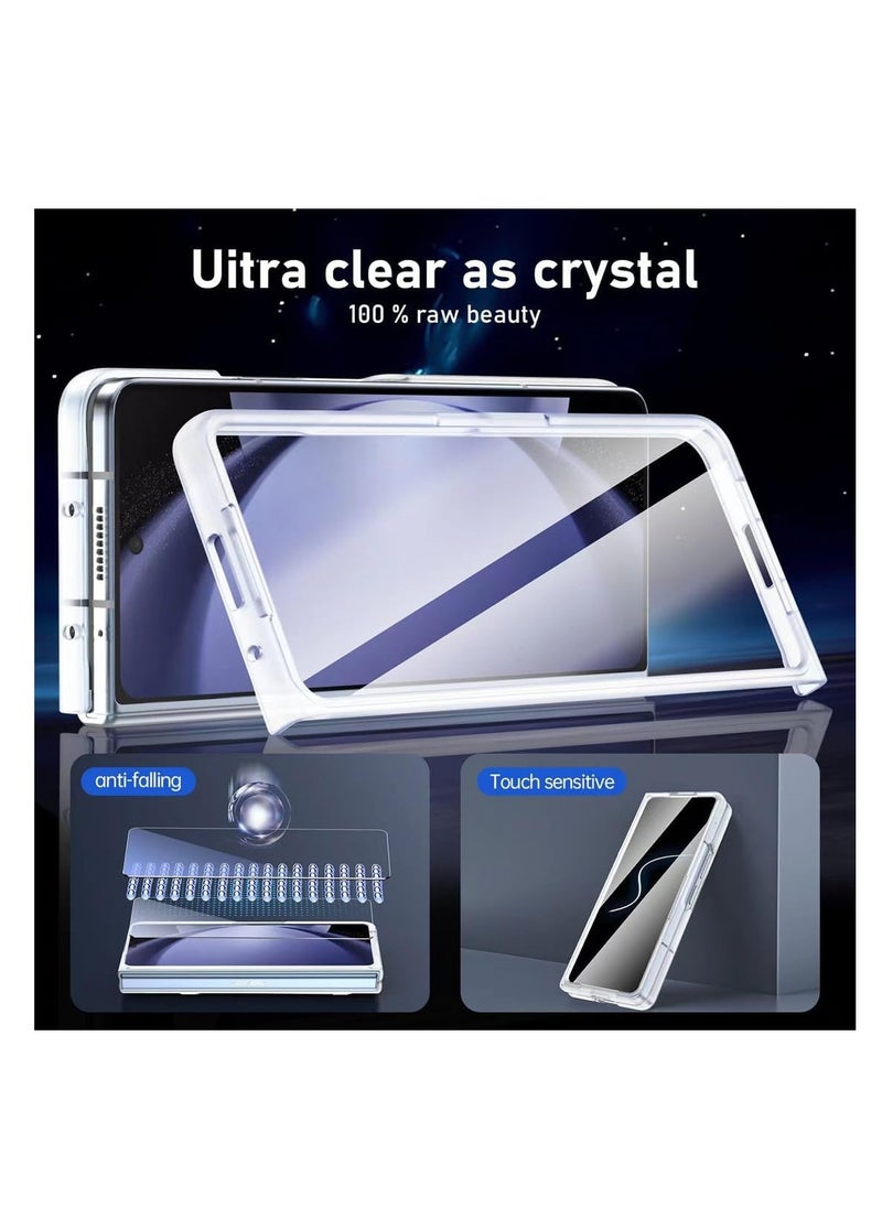 Aookay - Compatible with Samsung Galaxy Z Fold 6 Phone Case with Pen Holder and Pen, Built-in Screen Protector, Anti-yellowing Full Protection Phone Case for Z Fold 6 [Non-Original Pen] (Clear) - Image 1