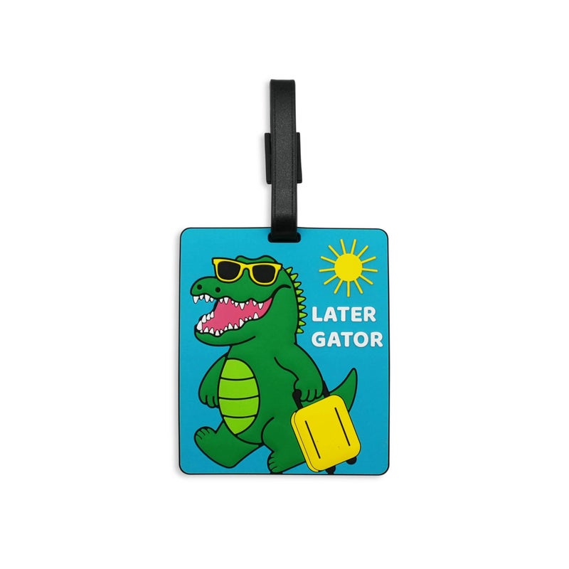 GOOFBALLS Funny Luggage Tag â€“ Hilarious Travel ID Tag with Sarcastic Saying â€“ Durable & Easy to Spot Suitcase Tag for Men, Women, Frequent Flyers, or Gag Gift for Travelers - Later Gator - Image 1