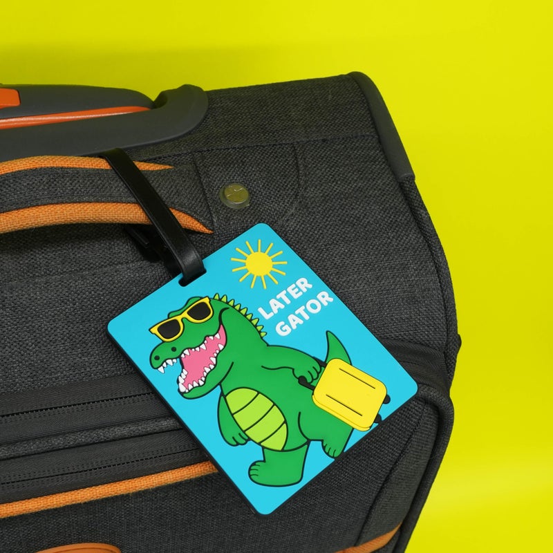 GOOFBALLS Funny Luggage Tag â€“ Hilarious Travel ID Tag with Sarcastic Saying â€“ Durable & Easy to Spot Suitcase Tag for Men, Women, Frequent Flyers, or Gag Gift for Travelers - Later Gator - Image 4