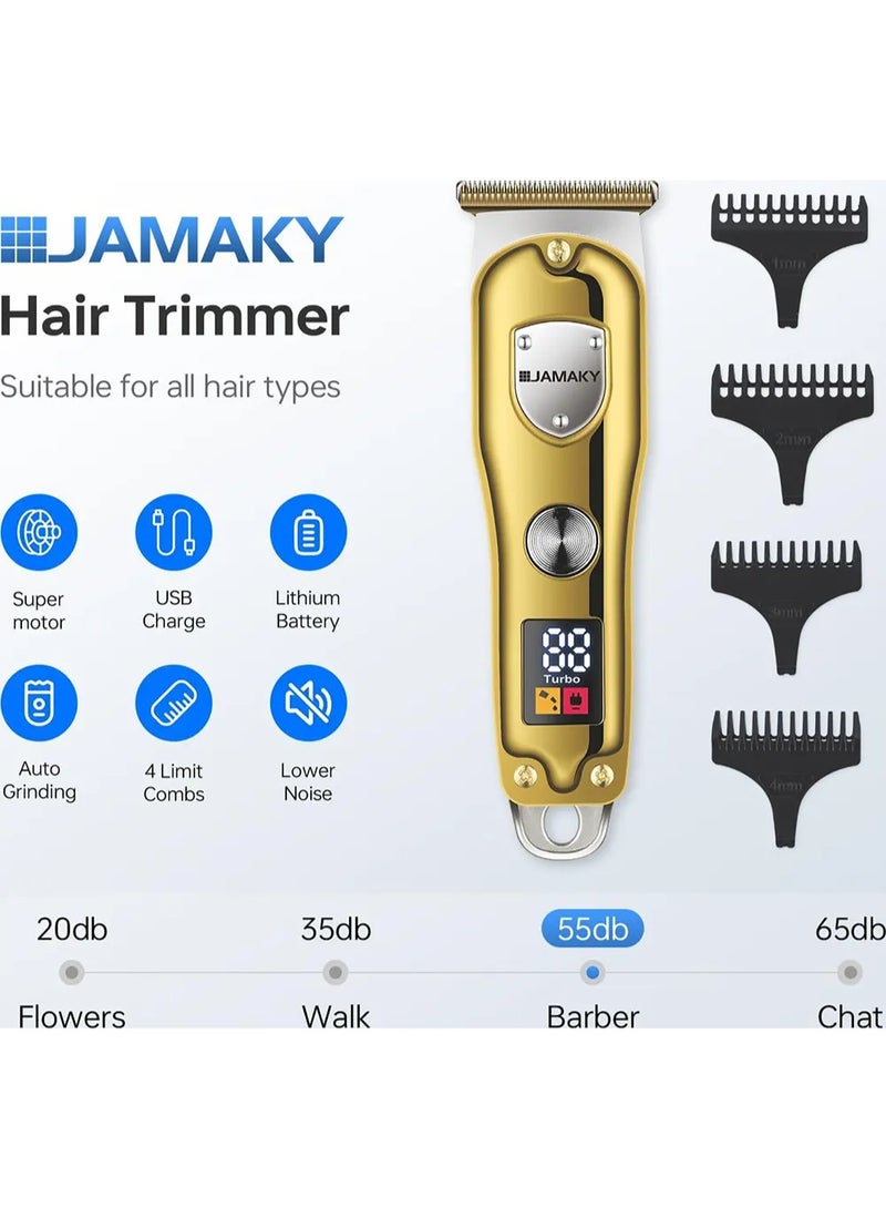 جامايكا ماكينة حلاقة وتشذيب الشعر واللحية قابلة للشحن Jamaky JPC‑90008 – شاشة رقمية وأمشاط قابلة للتعديل - Image 3