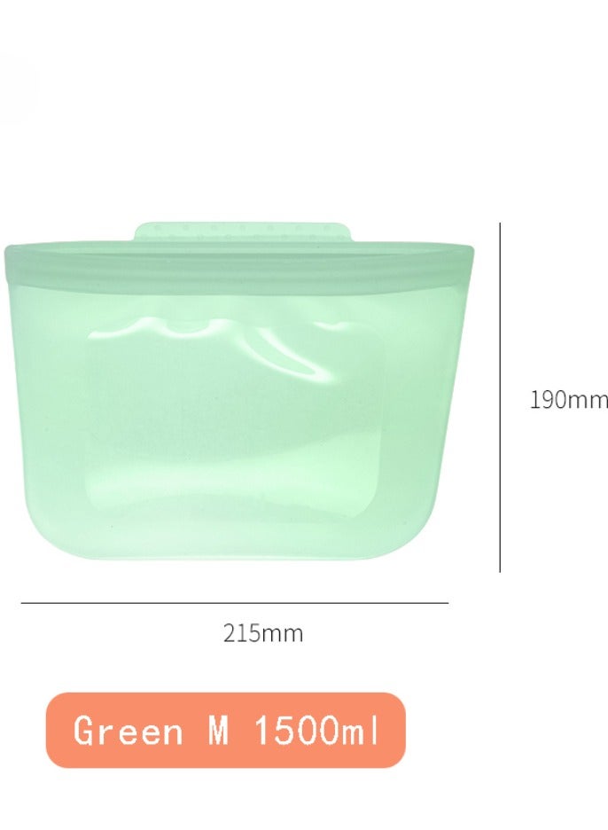 Green medium silicone preservation sealing bag  - Image 2