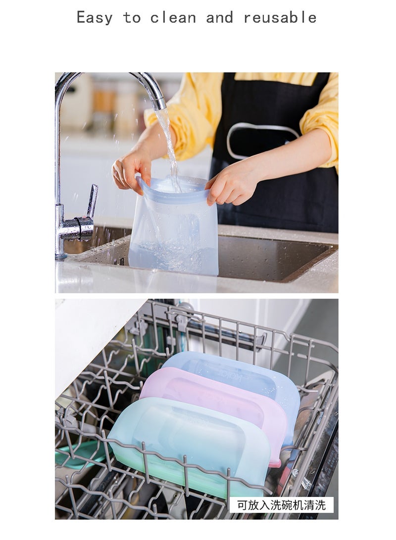 Green medium silicone preservation sealing bag  - Image 3