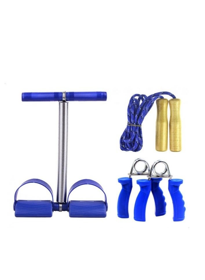 Spall Full Set Tummy Trimmer Double Spring with Hand Grip & Jump Rope for Home Workout - Image 1