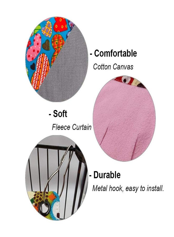 RIOUSSI Guinea Pig Hideout Hideaway Corner Peekaboo Toys Cage Accessories with Reversible Side, Heart/Gray-Pink+Purple, Pack of 2 - Image 4