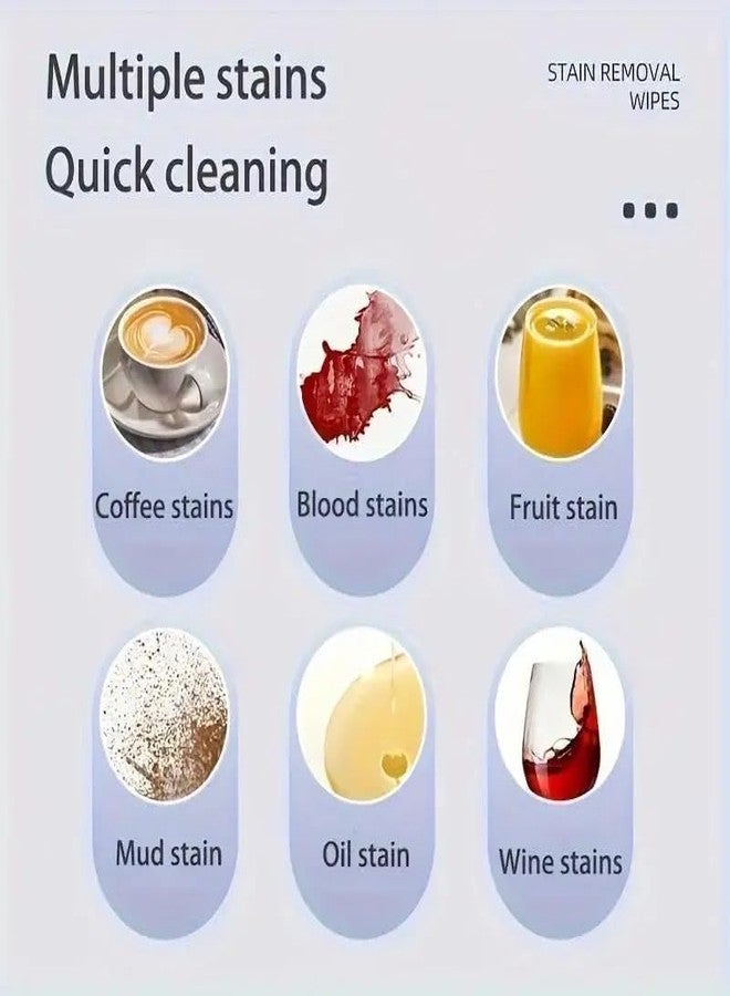 Cazuela Portable Emergency Stain Removal Wet Wipes Quick and Convenient Emergency Stain Remover Wet Wipes for Clothes, Non-Wash, Gentle on Fabrics (Pack of 1, 20Pcs) - Image 3