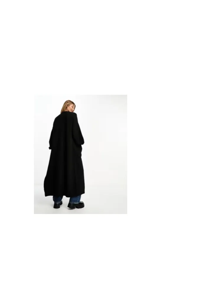Miss Selfridge Balloon sleeve pocket maxi cardigan
