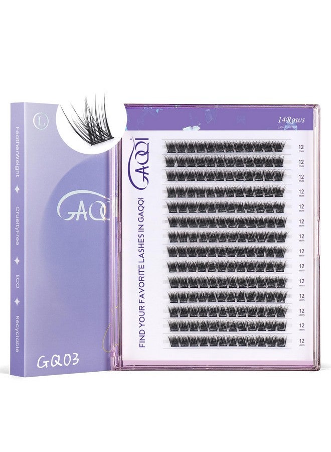 جاكي مجموعات الرموش، Gq03 رموش صناعية من صنعك، 168 قطعة، رموش متجمعة بطول 12 مم، رموش ناعمة وطبيعية (Gq03، 12 مم، C Curl) - Image 1