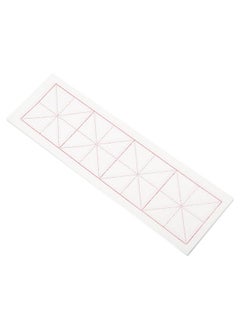Xuan Paper 100 Sheets Rice Paper With Mi' Grid Chinese Calligraphy Practice Paper For Calligraphy Practice Half Raw Ripe Xuan 5X15 (White)