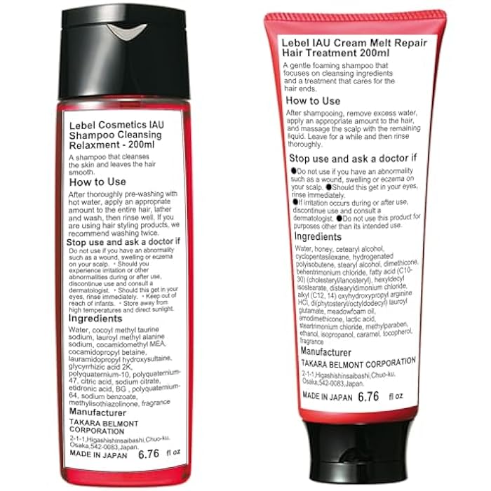 Lebel مجموعة شامبو تنظيف الاسترخاء 200 مل وعلاج إصلاح الذوبان 200 مل من ليبل IAU - Image 4