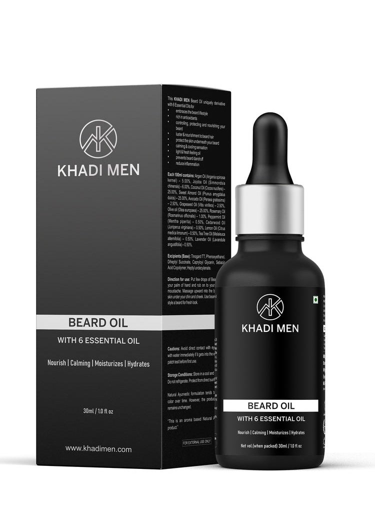 KHADI MEN Khadi men Beard oil with 6 essential oils  - Image 1