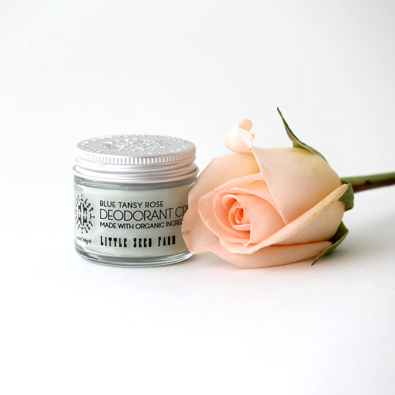 Little Seed Farm All Natural Deodorant Cream - Blue Tansy Rose - Aluminum Free Deodorant for Women or Men, Net Wt. 2.4oz | 68g - Image 5
