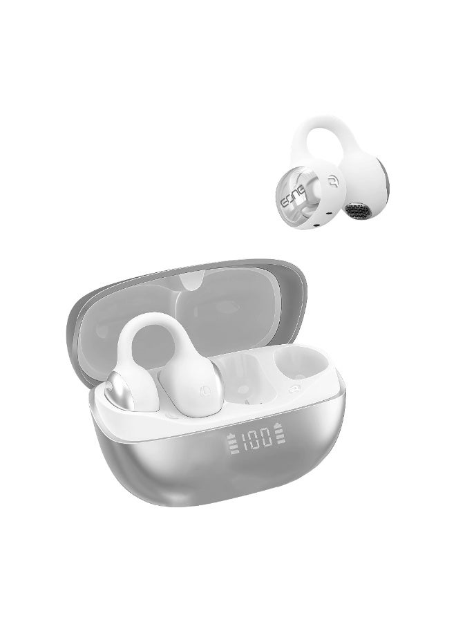EONE - Wireless Stereo Earbuds, High-Resolution Sound, Analog ANC Noise Reduction, with Charging Case and Digital Display, White - Image 3