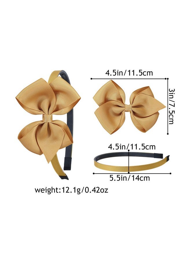 XIMA 16Piece Headband with Bow for Toddlers Teens, 16 Colors Grosgrain Ribbon Bows Hair Bands for Girls,Kids Children and Women, Cute Hairbands for Daily School Hair Accessories - Image 4
