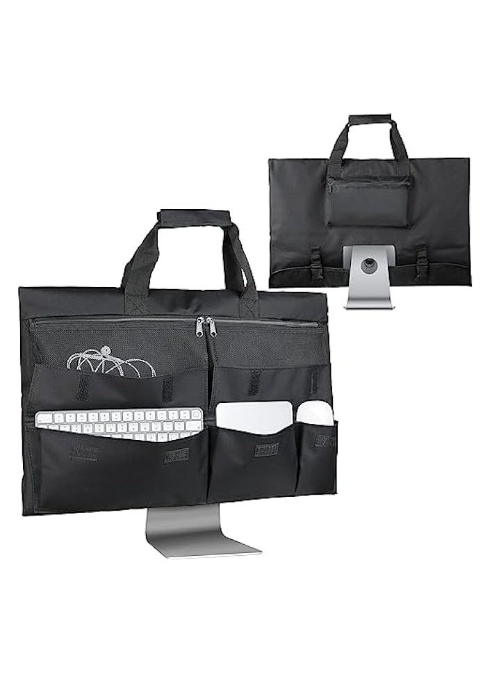 erorex - Monitor Carrying Case for 24" Monitor Compatible with 24" iMac, Padded Travel Carrying Bag with comfortable handle, Pockets for Accessories, Protective Case Monitor Dust Cover - Image 1