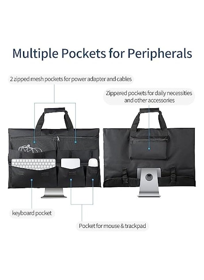 erorex - Monitor Carrying Case for 24" Monitor Compatible with 24" iMac, Padded Travel Carrying Bag with comfortable handle, Pockets for Accessories, Protective Case Monitor Dust Cover - Image 1