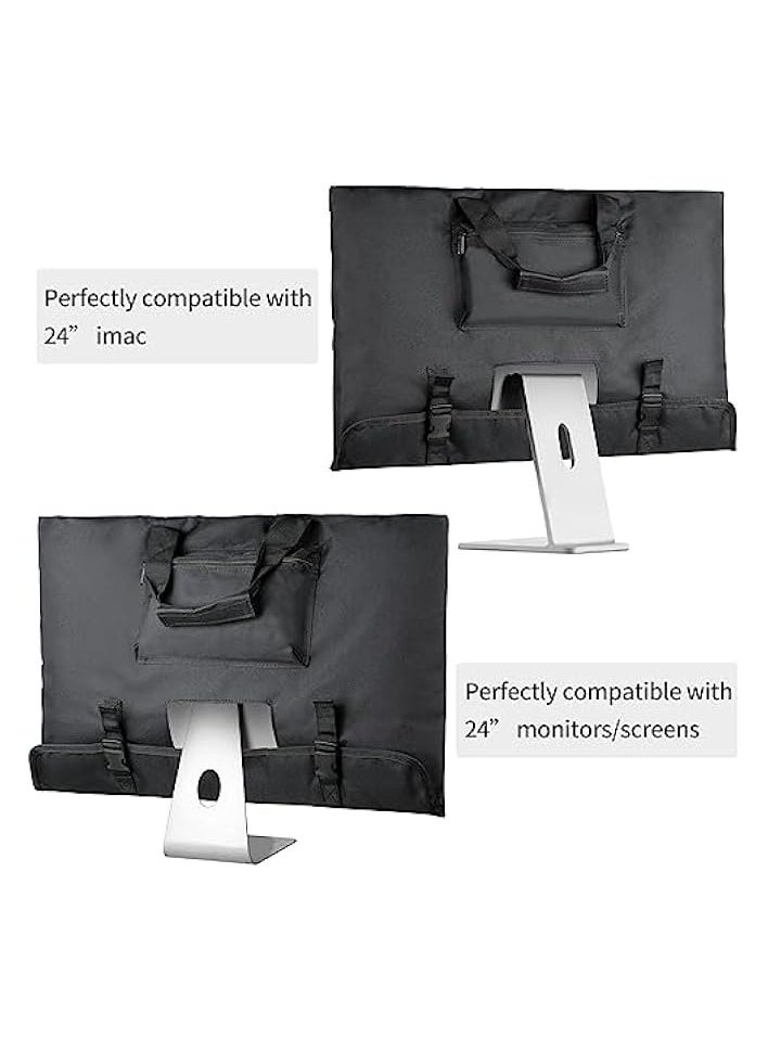 erorex - Monitor Carrying Case for 24" Monitor Compatible with 24" iMac, Padded Travel Carrying Bag with comfortable handle, Pockets for Accessories, Protective Case Monitor Dust Cover - Image 1