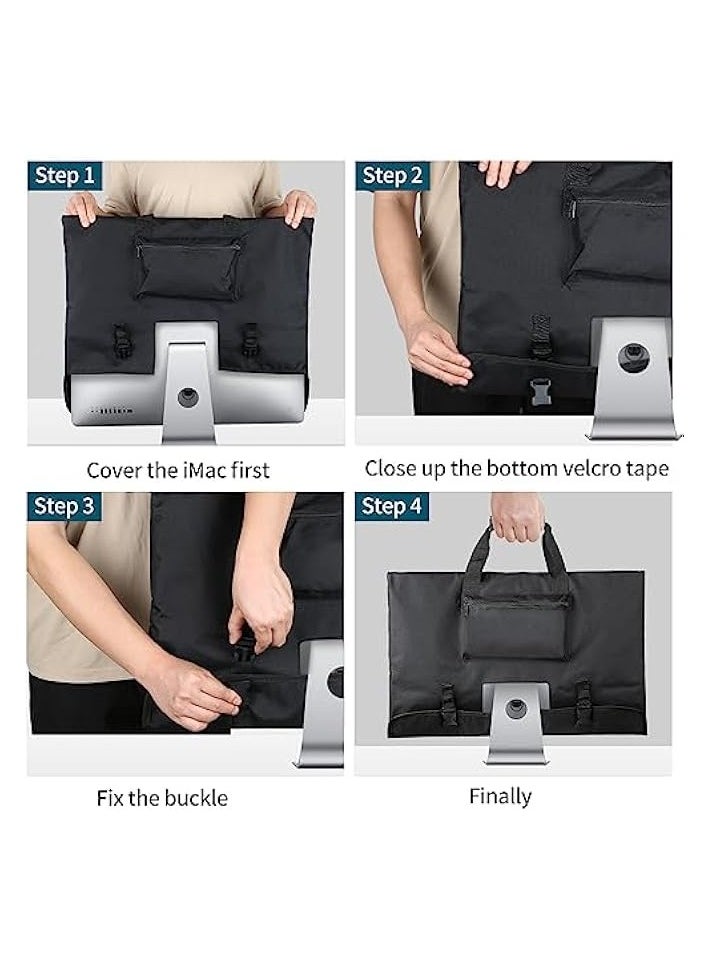 erorex - Monitor Carrying Case for 24" Monitor Compatible with 24" iMac, Padded Travel Carrying Bag with comfortable handle, Pockets for Accessories, Protective Case Monitor Dust Cover - Image 1