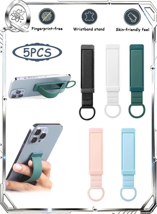 كوانتوم 5 قطع من حوامل تثبيت الهاتف، حامل لاصق عالمي، حامل حزام للهاتف يناسب معظم الهواتف المحمولة وأغطية الهواتف. - Image 1