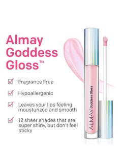 Almay Almay Lip Gloss, Non-Sticky Lip Makeup, Holographic Glitter Finish, Hypoallergenic, 200 Angelic, 0.9 Oz  - Image 2