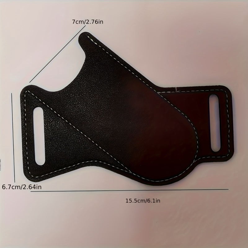 1pc Pocket Knife Sheath Black Suitable For Belts Edc Belt Mounted Folding Knife For Men Cross Draw Zipper Left Side Carry With Top Opening For 5 Inch Knives - Image 5