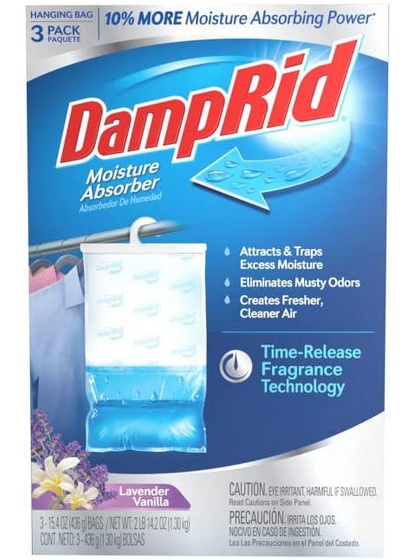 DampRid - Lavender Vanilla Hanging Moisture Absorber 1.3 Kg - Image 1