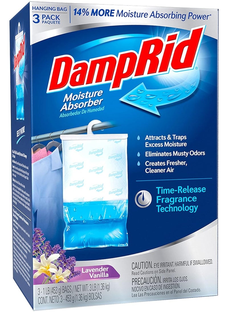 DampRid - Lavender Vanilla Hanging Moisture Absorber 1.3 Kg - Image 1