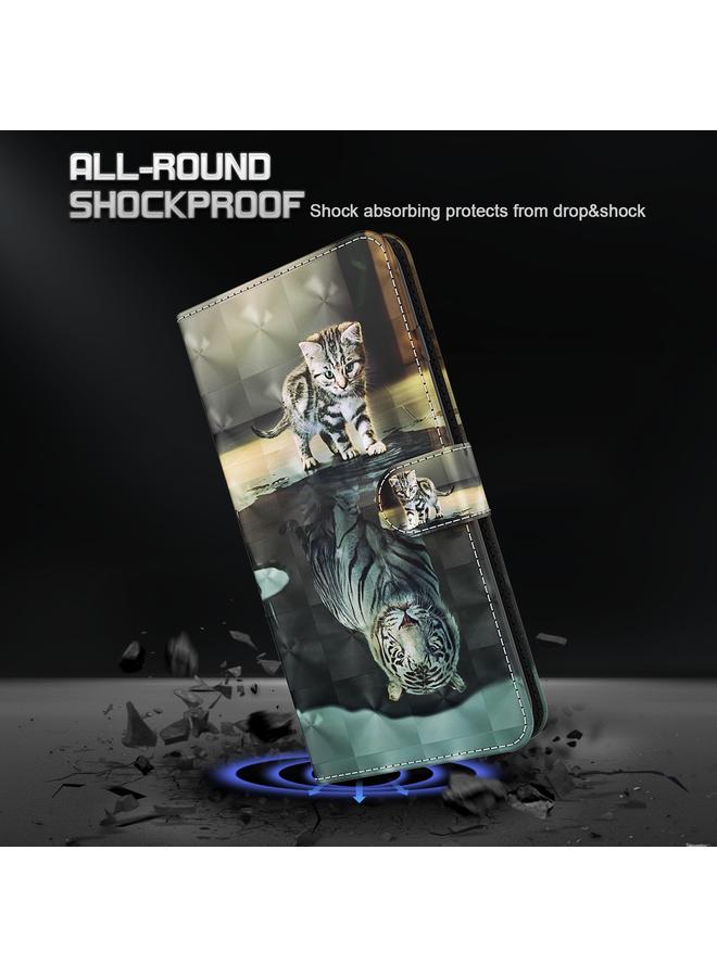 S-TOP Case For Motorola Moto G42 3D Painting Pattern TPU + PU Leather Phone Case - Image 4