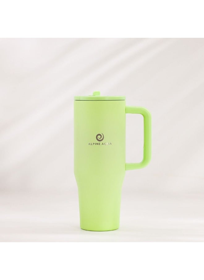DANUBE HOME - Alpine Aqua Quencher Stainless Steel Vacuum Insulated Tumbler with Lid and Straw Green 1200ml - Image 1