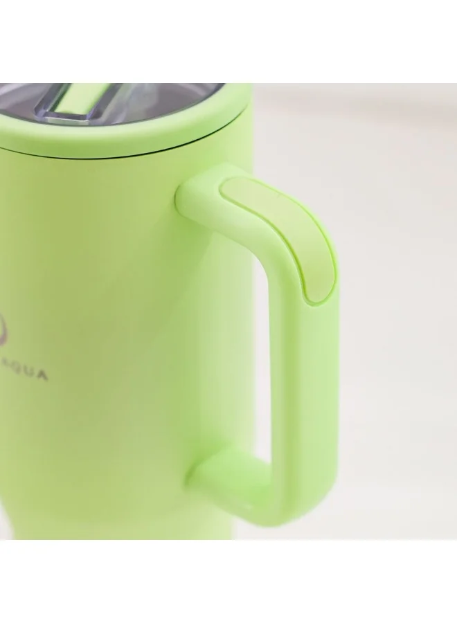 DANUBE HOME Alpine Aqua Quencher Stainless Steel Vacuum Insulated Tumbler with Lid and Straw Green 1200ml