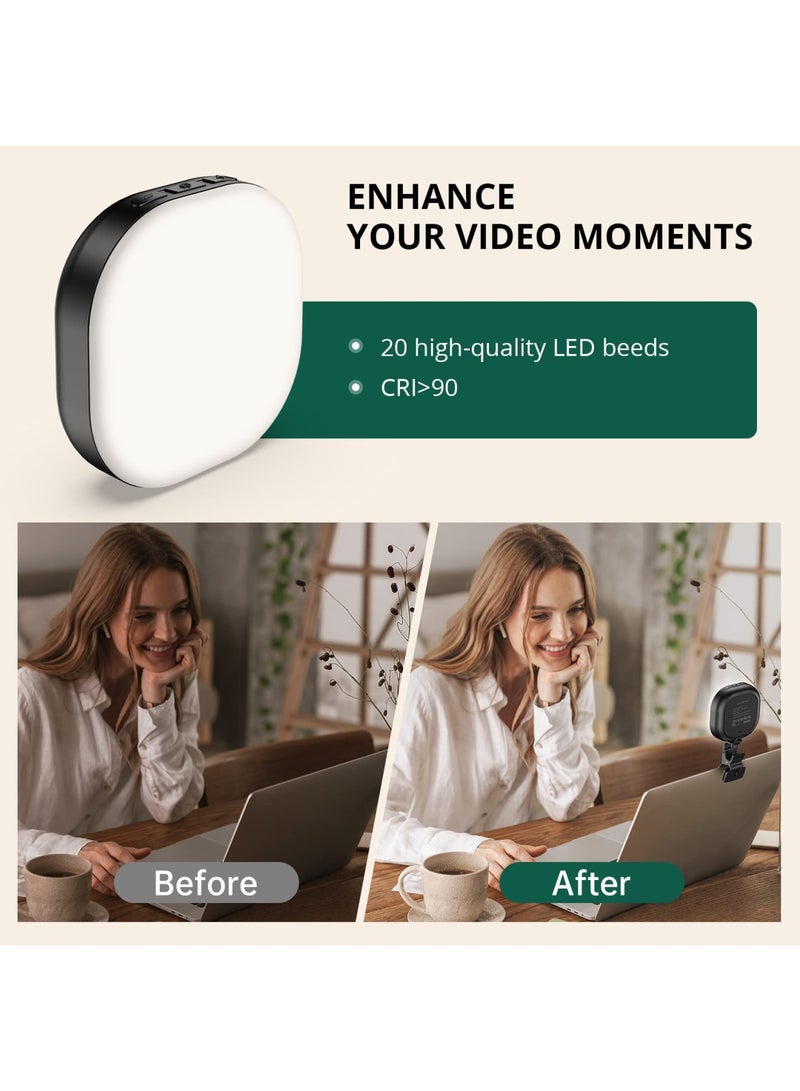 Barakah LED Video Light, Mini Selfie Light Camera Light Led Light for Phone, Laptop, Tablet and Computer, Dimmable Fill Lamp for Conference/Zoom Call/Photography/Makeup/Picture - Image 3