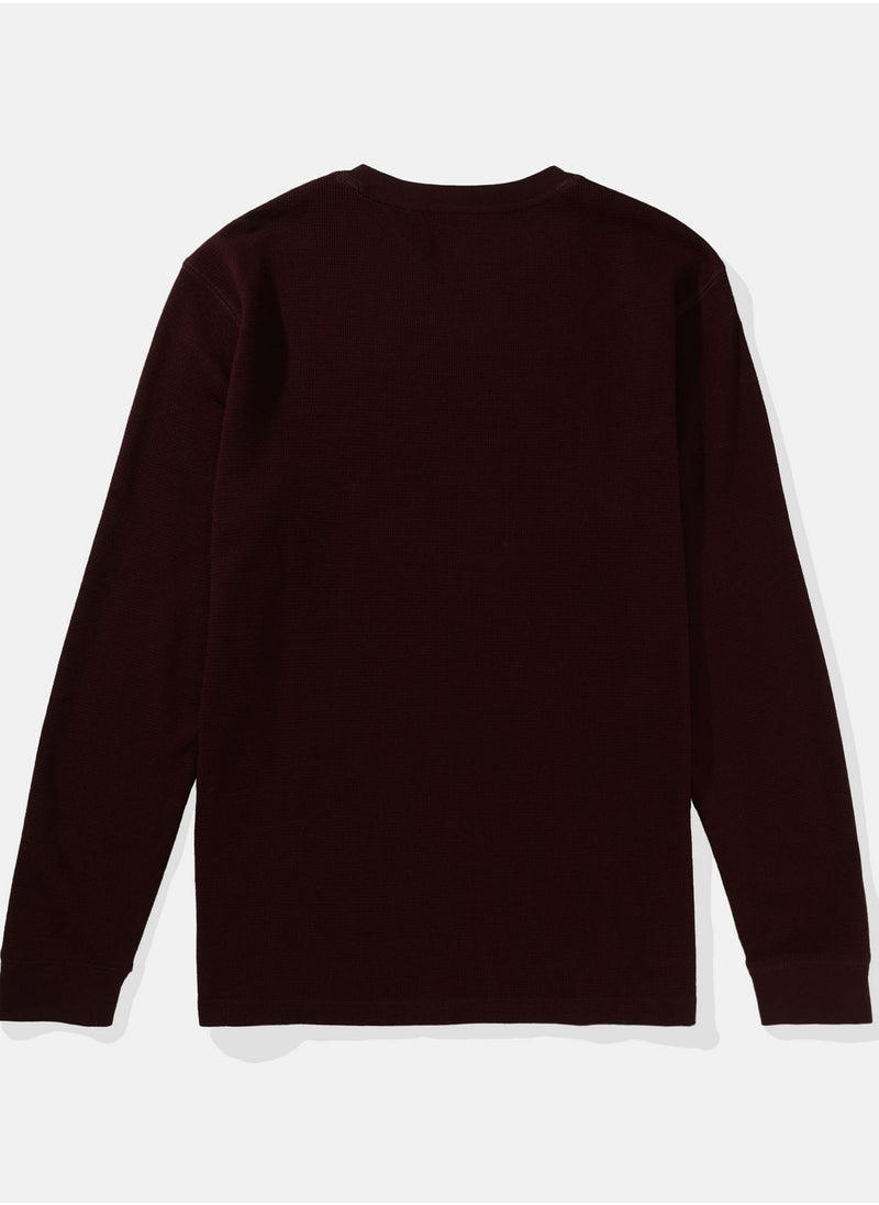American Eagle - AE Long-Sleeve Logo Graphic Thermal T-Shirt - Image 1