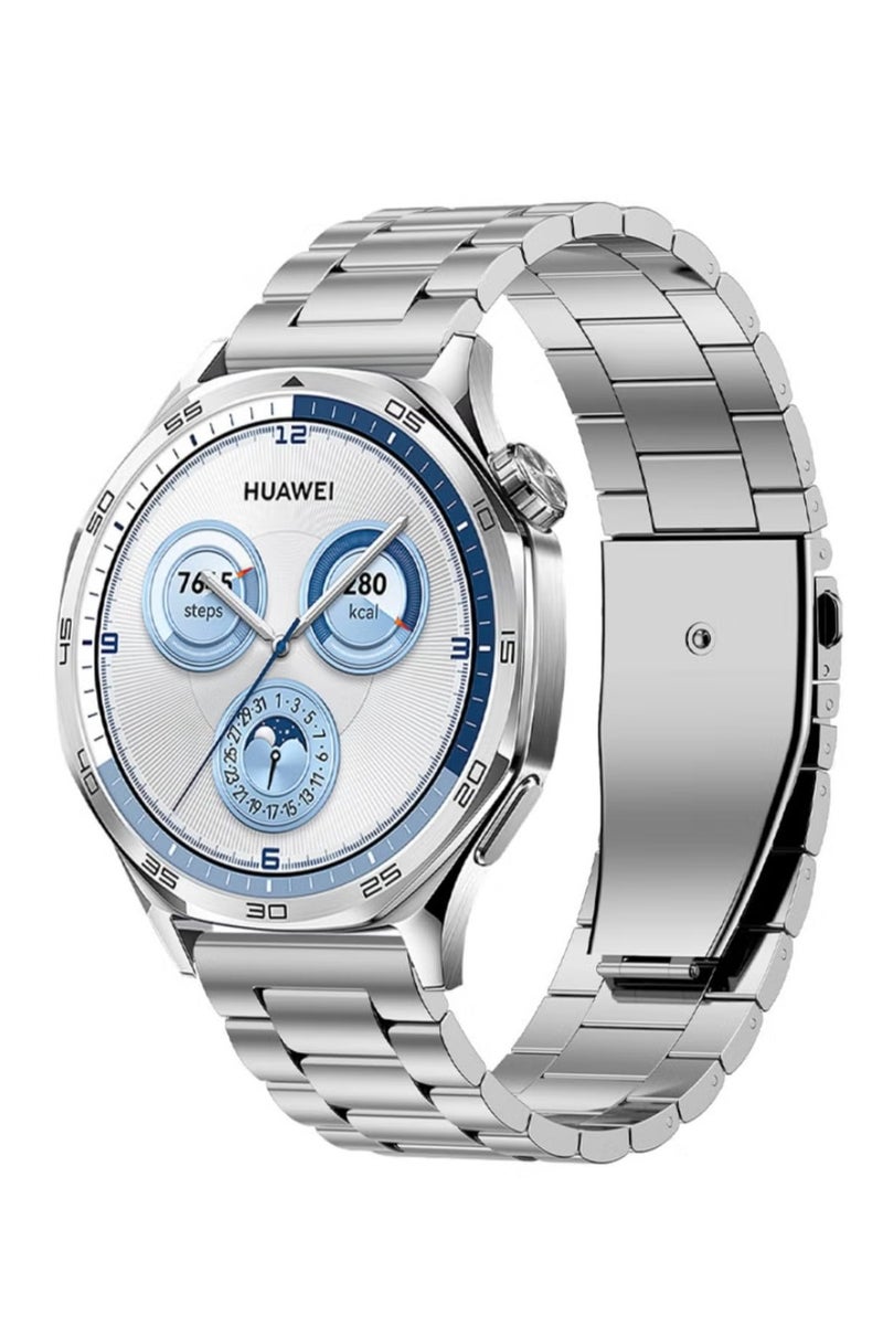 Anmi Anmi Stainless Steel Band Compatible with Huawei Watch GT5/GT5 Pro 46mm 2024, 22mm Stainless Steel Metal Strap for Huawei Watch GT4/GT4 Pro/Watch 4/4 Pro, Business Style for Men Women