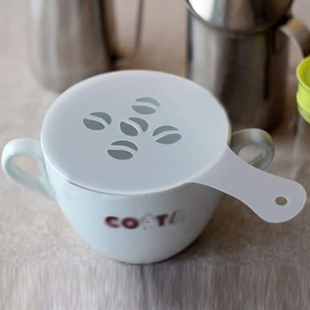 Jigva16 pcs Coffee Shape Print, Coffee Shape Maker Cappuccino Coffee Barista Stencils Mould Tools - Image 4