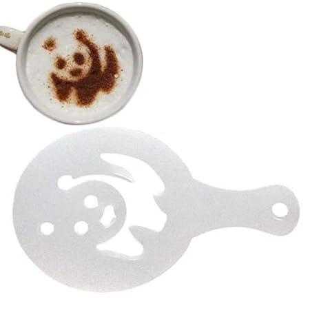 Jigva16 pcs Coffee Shape Print, Coffee Shape Maker Cappuccino Coffee Barista Stencils Mould Tools - Image 3