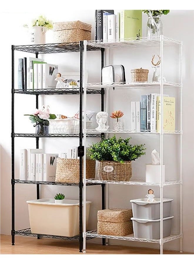 بلومنغ تايم رف تخزين 5 طبقات ، رف تخزين المطبخ ، رف تخزين قابل للتعديل ، غرفة تخزين المطبخ ، رف خزانة-أسود - Image 3