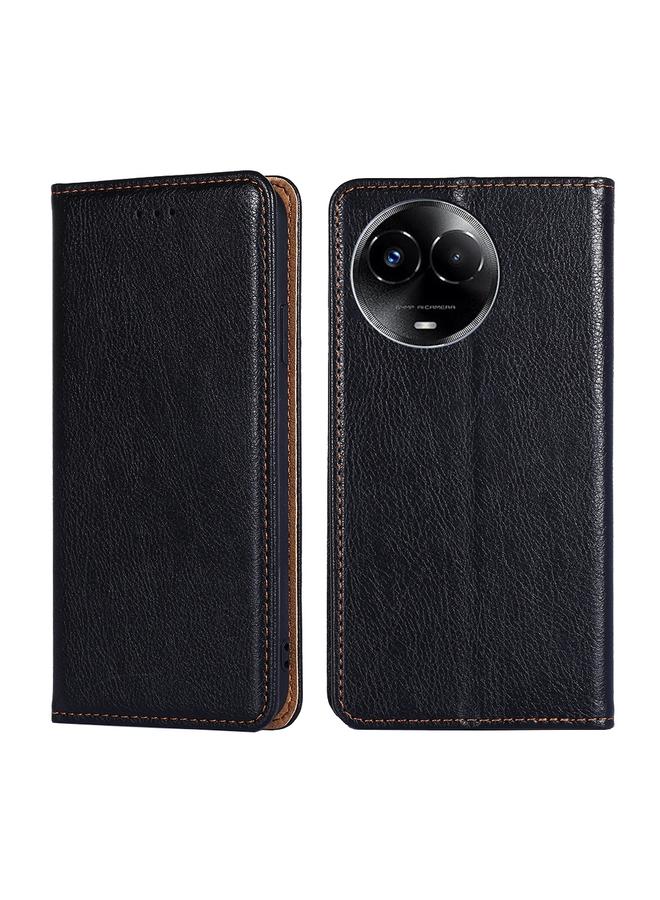 S-TOP Case For Realme 11 5G / 11x 5G Gloss Oil Solid Color Magnetic Leather Phone Case - Image 1