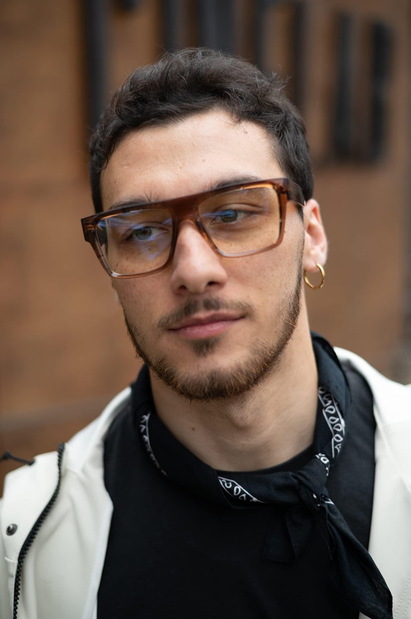 VISOONE Square Brown Blue Light Blocking Glasses TR90 Vintage Men Women ALBA - Image 2